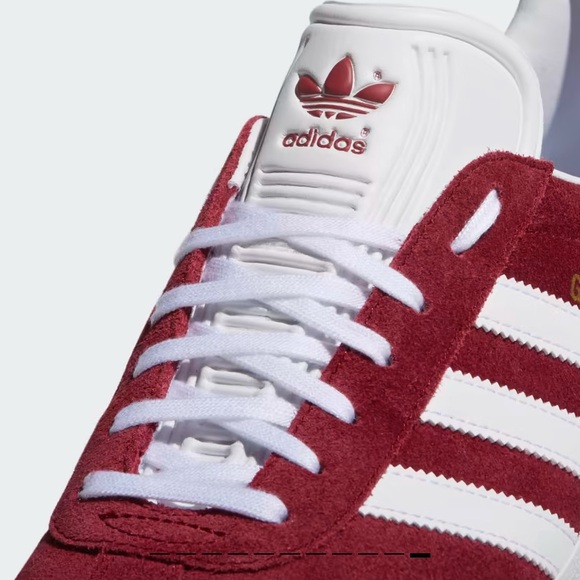 Burgundy & White Gazelle Shoes - Picture 9 of 10